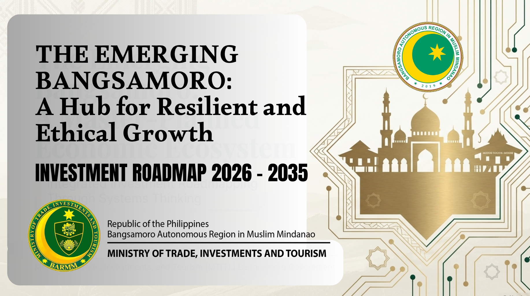 Bangsamoro Autonomous Region in Muslim Mindanao — Investment Roadmap 2026–2035 Banner